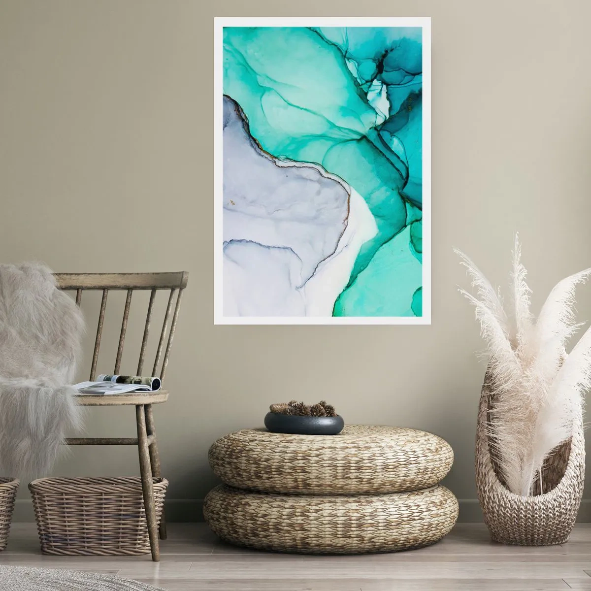 Poster - Study in Turquoise - 30x40 cm