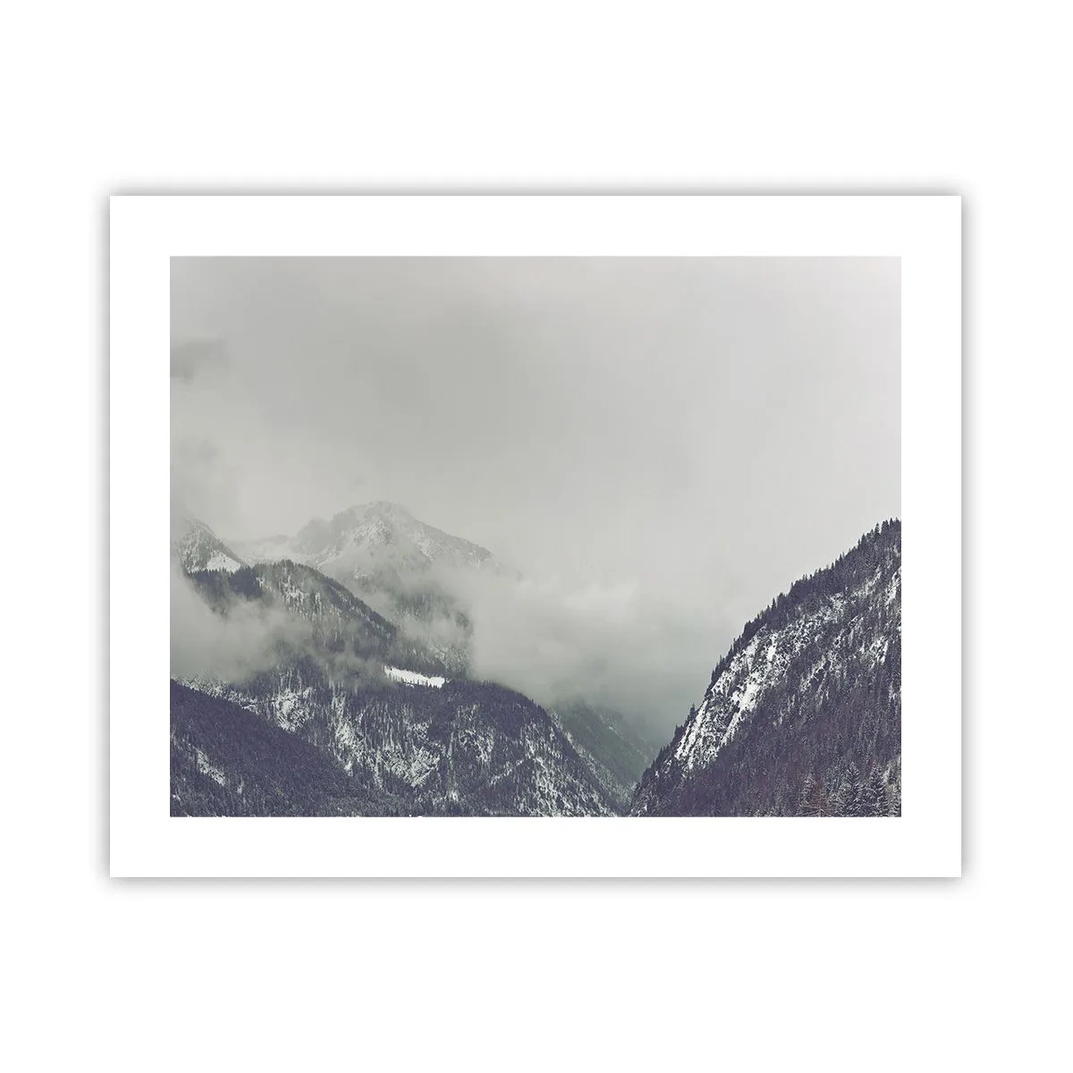 Poster - Foggy valley - 50x40 cm