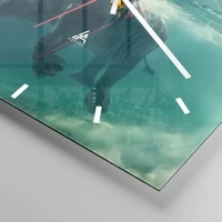 Clock face with lines