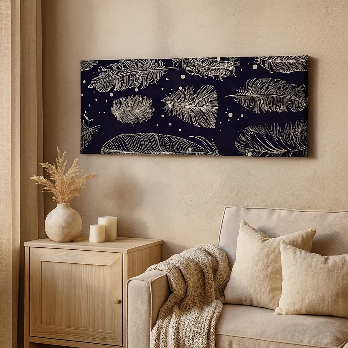 Canvas picture - Feathery Lace - 30x30 cm