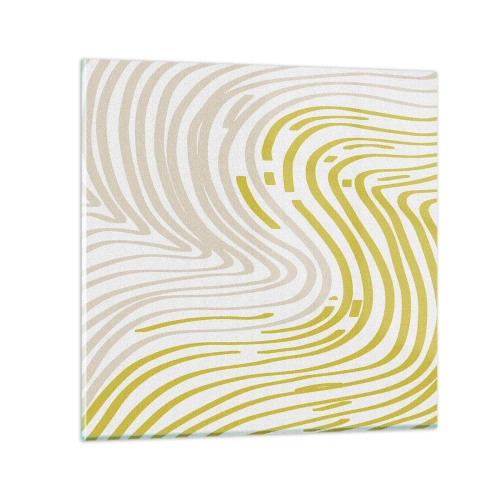 Glass picture - Composition with a Gentle Curve - 30x30 cm