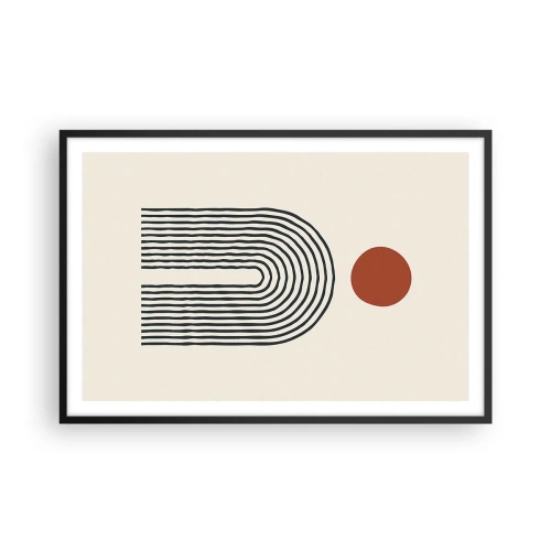 Poster in black frame - Magnetism of Shapes and Colours - 91x61 cm