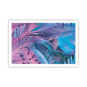 Poster - Tropics in Pink and Blue - 91x61 cm