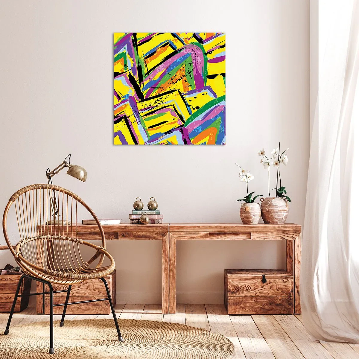 Canvas picture - Screaming from Joy - 60x60 cm