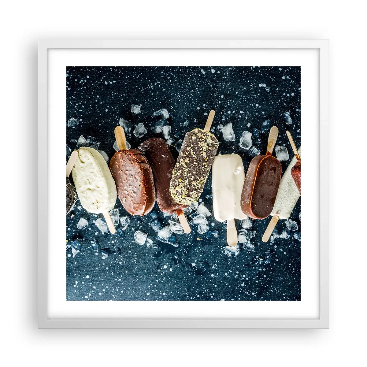 Poster in white frmae - Taste of the Hot Summer - 50x50 cm