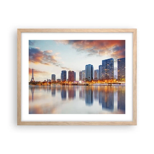Poster in light oak frame - Monumental Peace of Paris - 50x40 cm