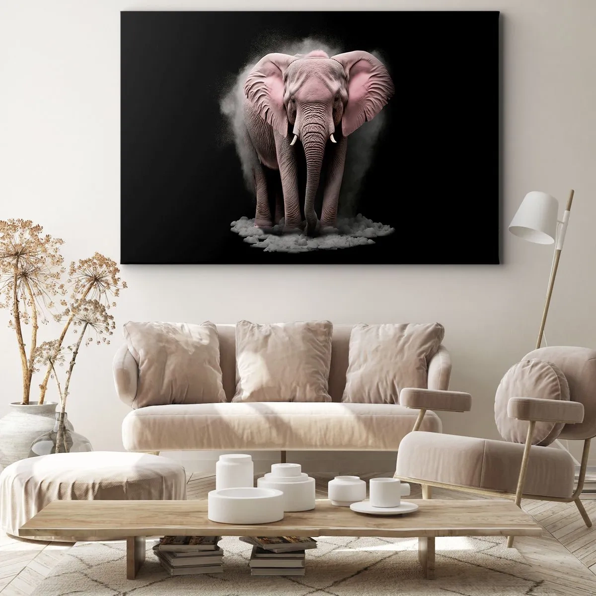 Canvas picture - Don't Think About a Pink Elephant! - 100x70 cm