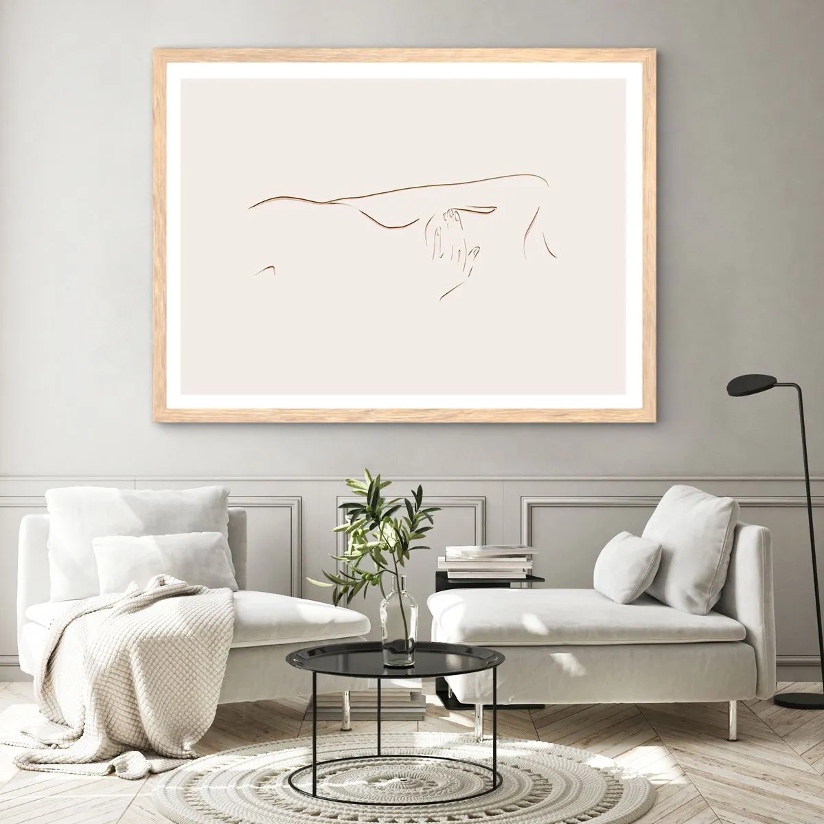 Poster in light oak frame - Shape of Desire - 100x70 cm