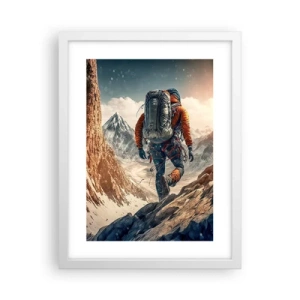 Poster in white frmae - Lonely Warrior - 30x40 cm
