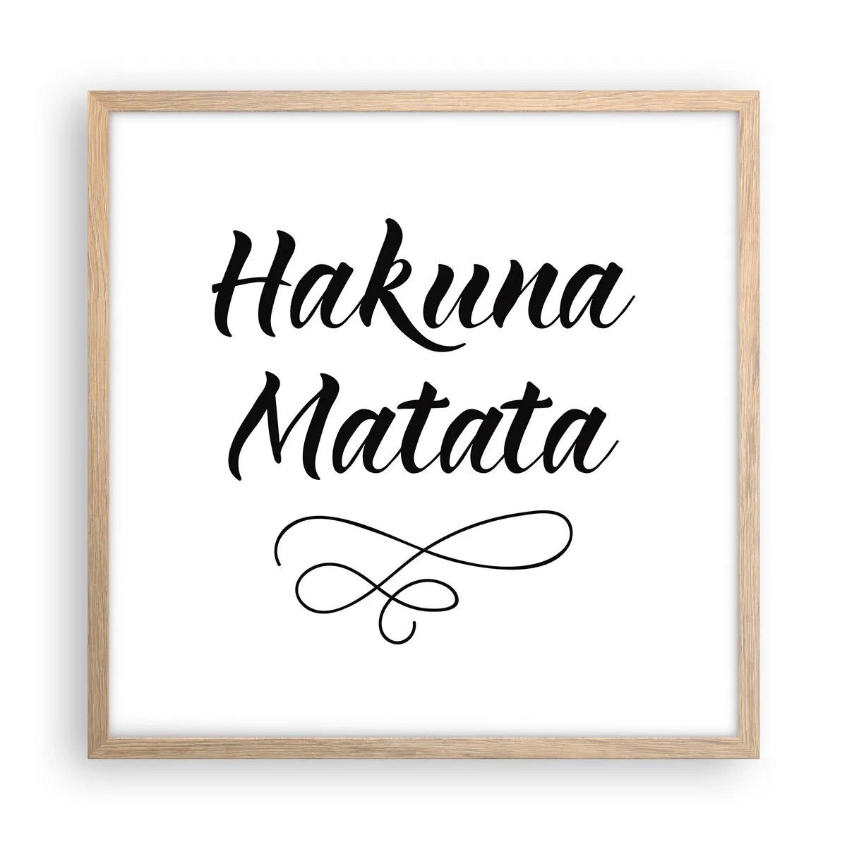 Poster in light oak frame - Best Advice - 50x50 cm