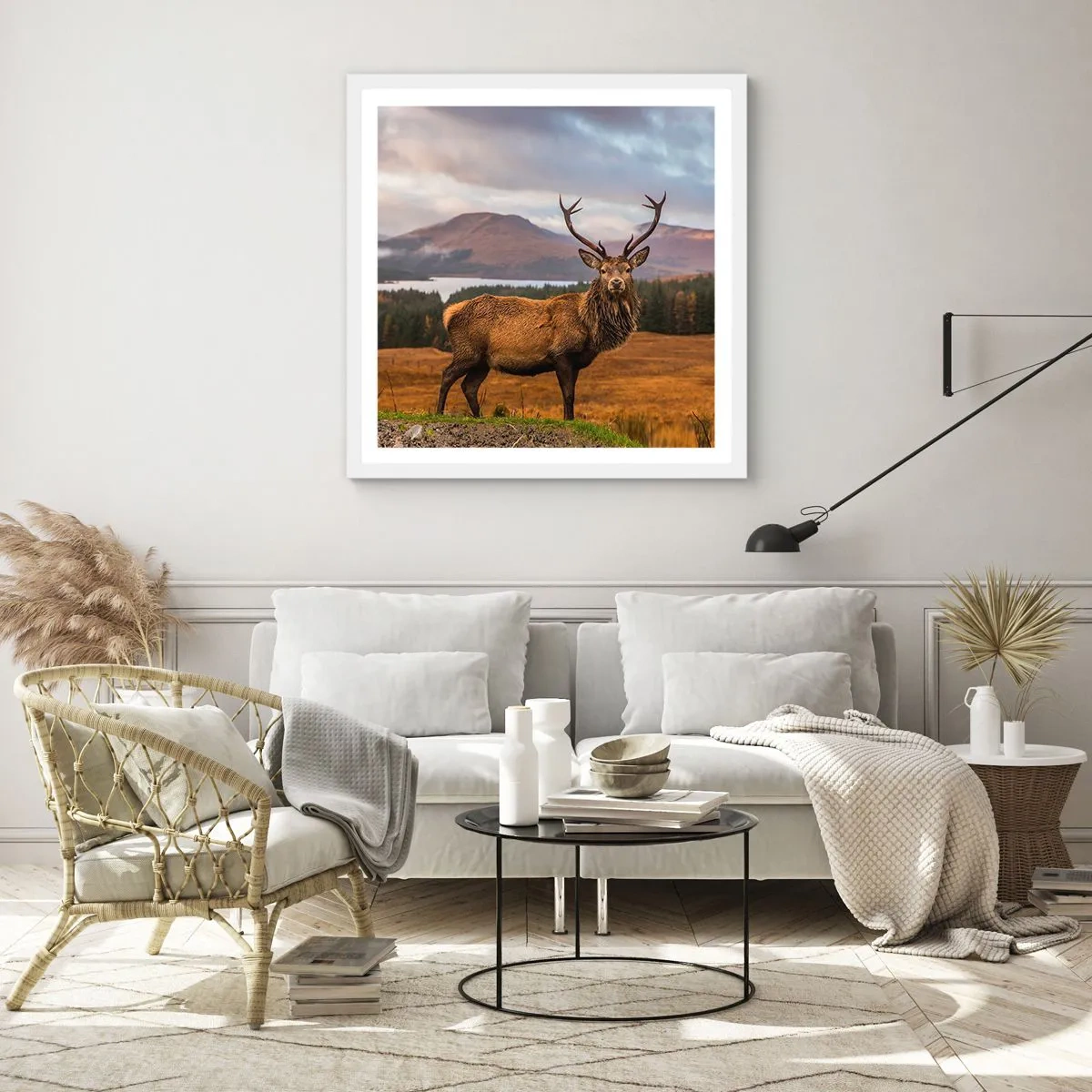 Poster in white frmae - Majesty of Nature - 40x40 cm