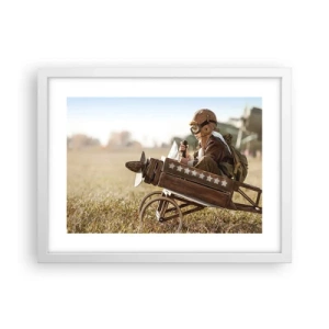 Poster in white frmae - Take off for a Dream - 40x30 cm