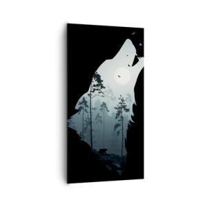 Canvas picture - Sound of a Night Forest - 65x120 cm