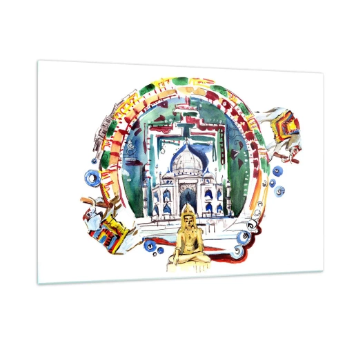 Glass picture - Indian Balance of the World - 120x80 cm