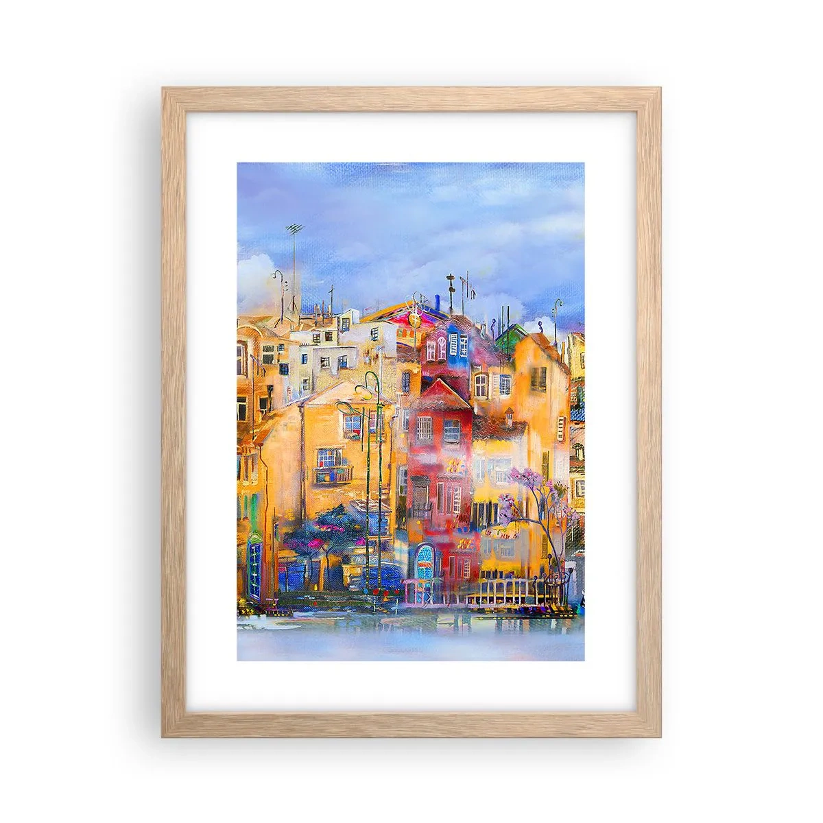 Poster in light oak frame - We Are Together - 30x40 cm