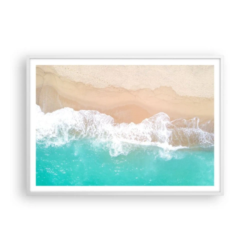 Poster in white frmae - Touch Full of Caress - 100x70 cm