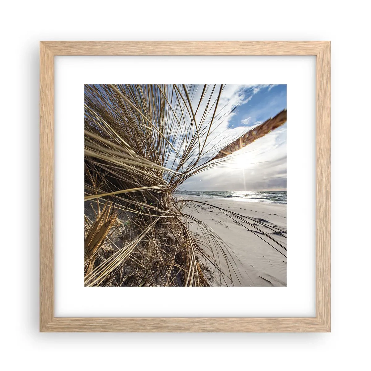 Poster in light oak frame - Enounter of the Elements - 30x30 cm