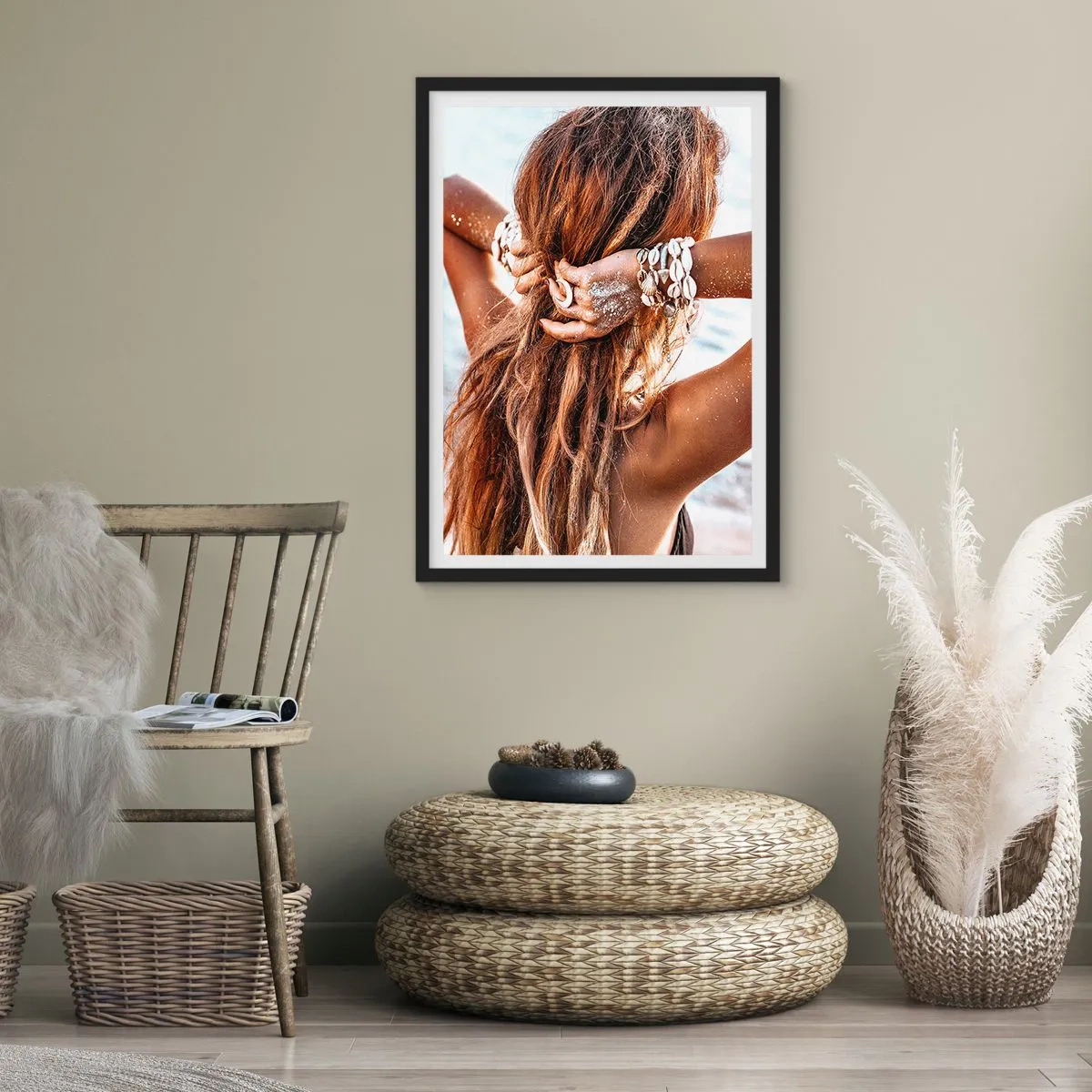 Poster in black frame - Sister of Water and Sun - 40x50 cm