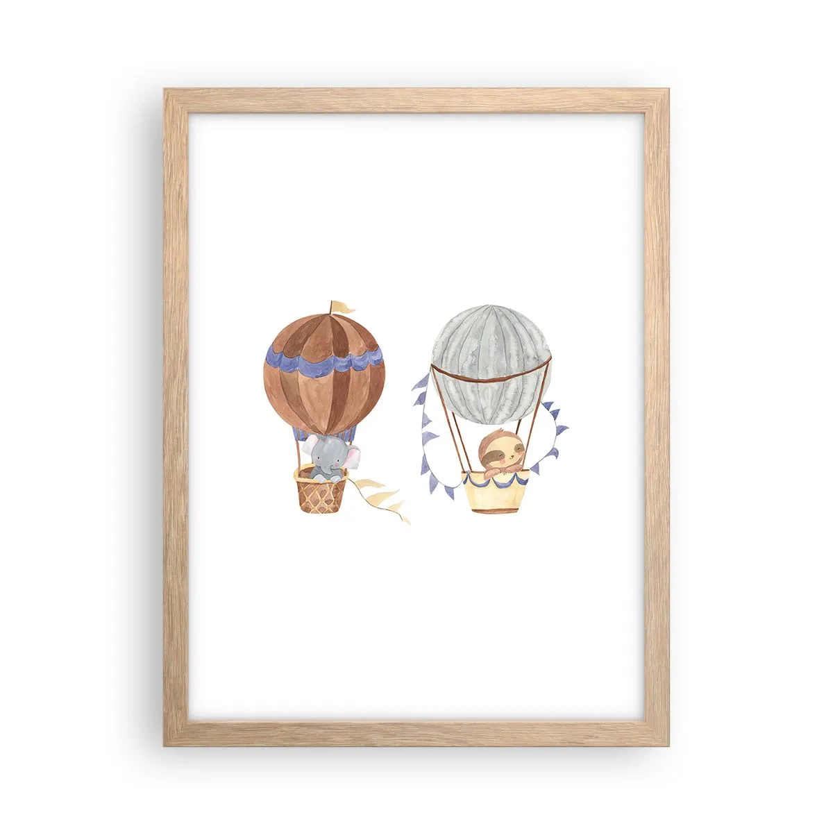 Poster in light oak frame - Friends in Travel - 30x40 cm