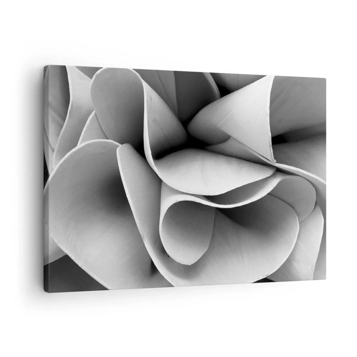 Canvas picture - Black and white details of abstract forms - 70x50cm - It Is Happening in Space - Modern wall decoration for the living room and bedroom ARTTOR