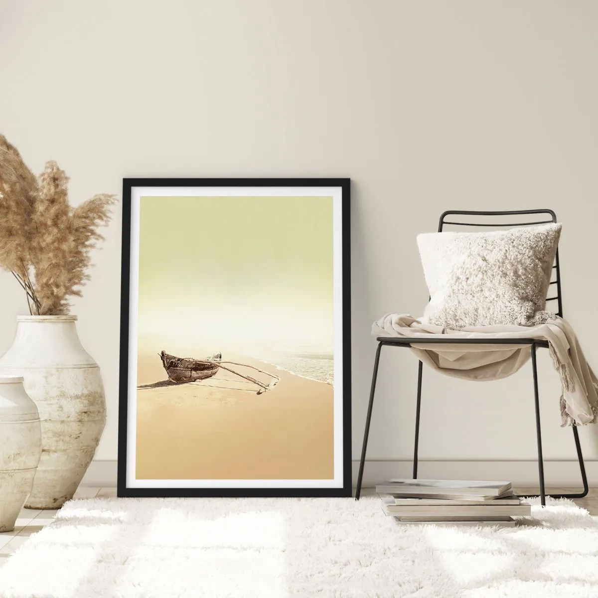 Poster in black frame - Throwback to South Seas - 40x50 cm