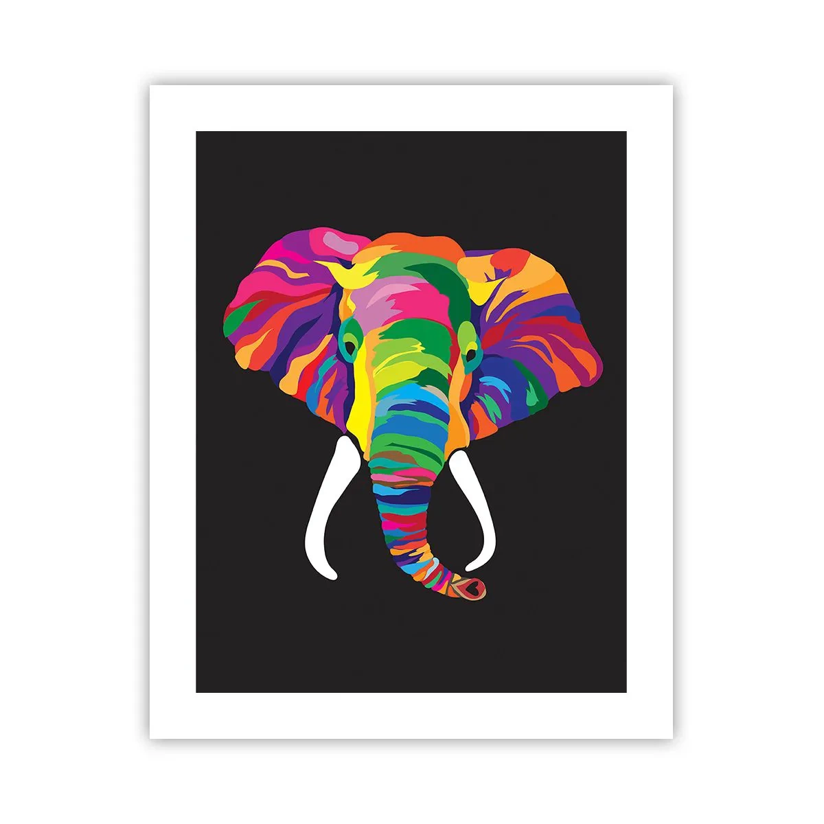 Poster - Elephant That Enjoyed Rainbow Bath - 40x50 cm