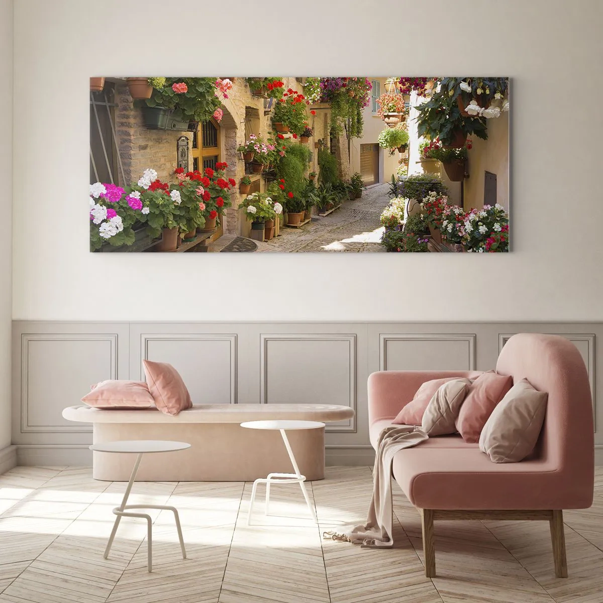 Glass picture - Flood of Flowers - 120x50 cm