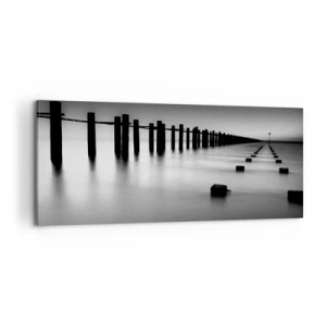 Canvas picture - Grey Distance in a Fog - 100x40 cm