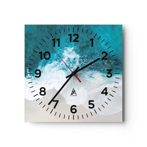 Wall clock - Clock on glass - Natural Caress - 30x30 cm