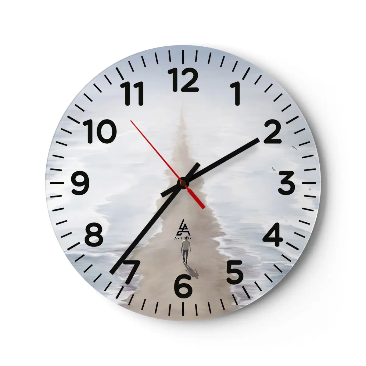 Wall clock - Clock on glass - Bright Future - 30x30 cm