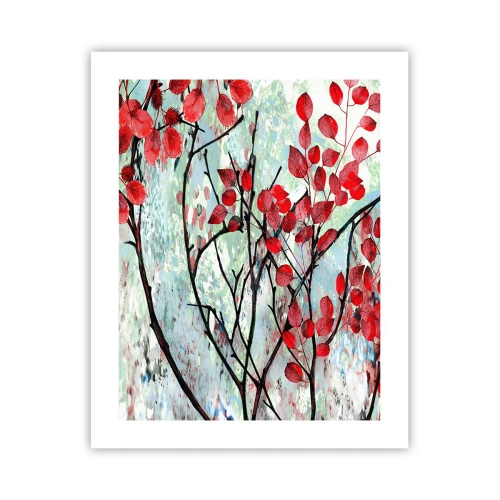 Poster - Tree in Scarlet - 40x50 cm