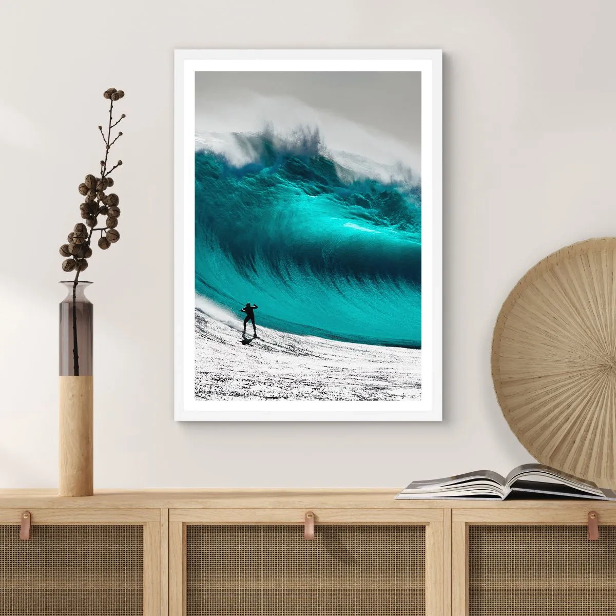 Poster in white frmae - Challenge Accepted - 40x50 cm