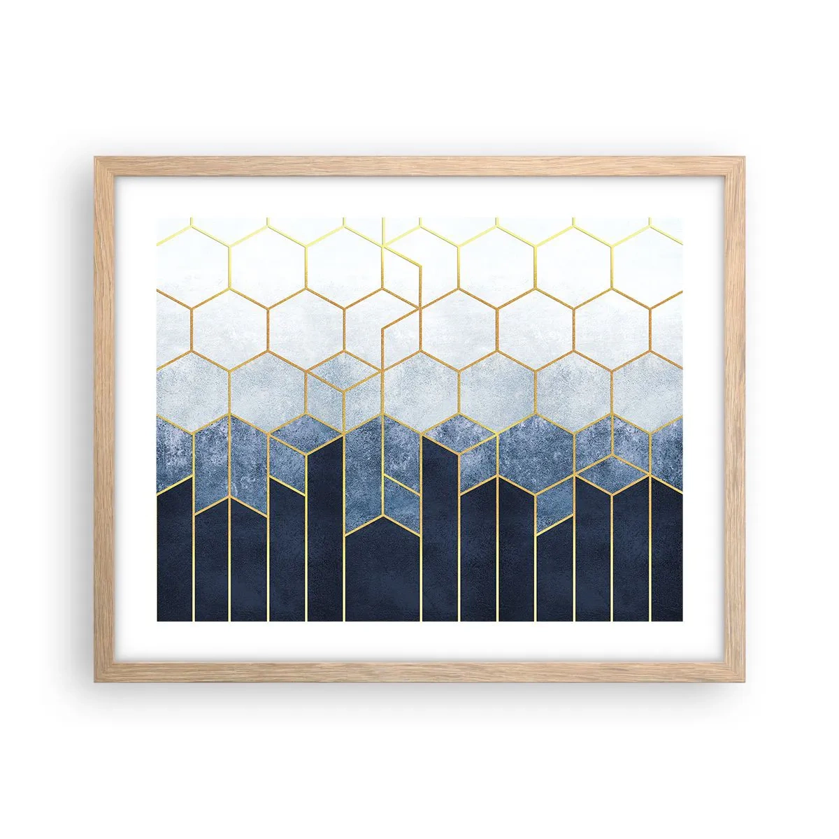 Poster in light oak frame - Composition in Syncopated Rhythm - 50x40 cm