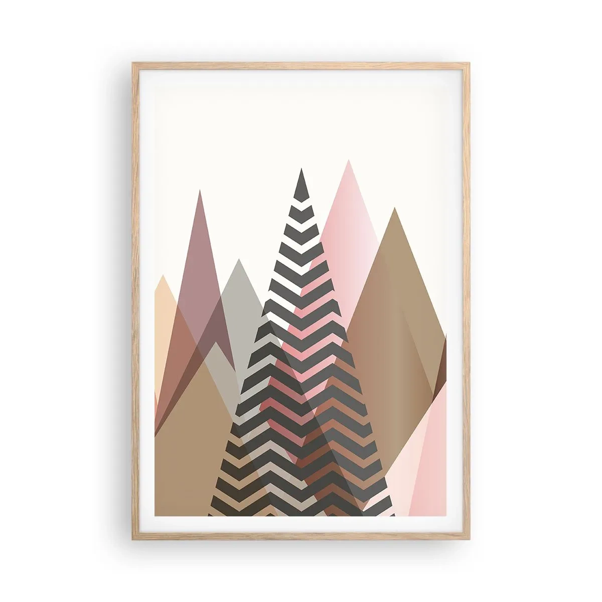 Poster in light oak frame - View of the Piramide - 70x100 cm