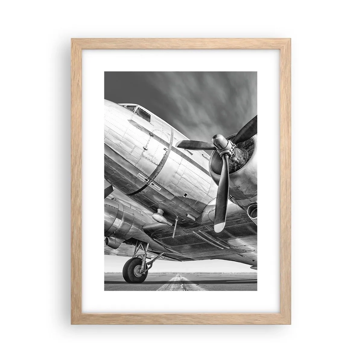Poster in light oak frame - Always Ready to Fly - 30x40 cm