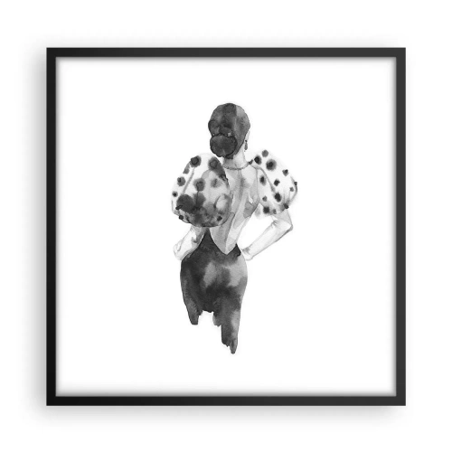 Poster in black frame - She Passed by - 50x50 cm