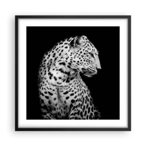 Poster in black frame - A Perfect Right Profile  - 50x50 cm