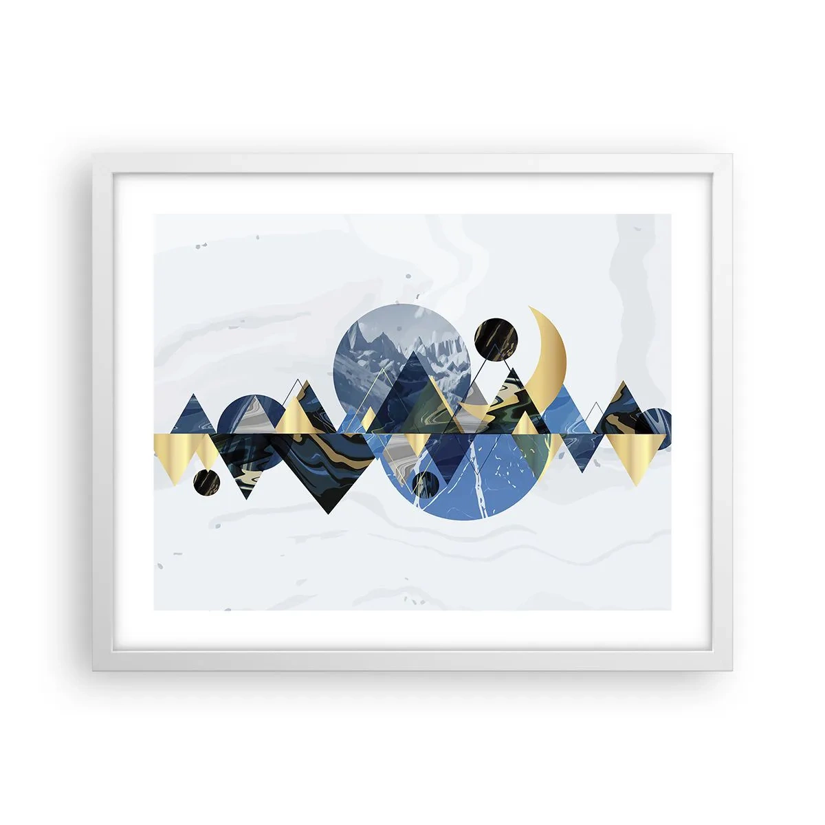 Poster in white frmae - Geometrical Landscape - 50x40 cm