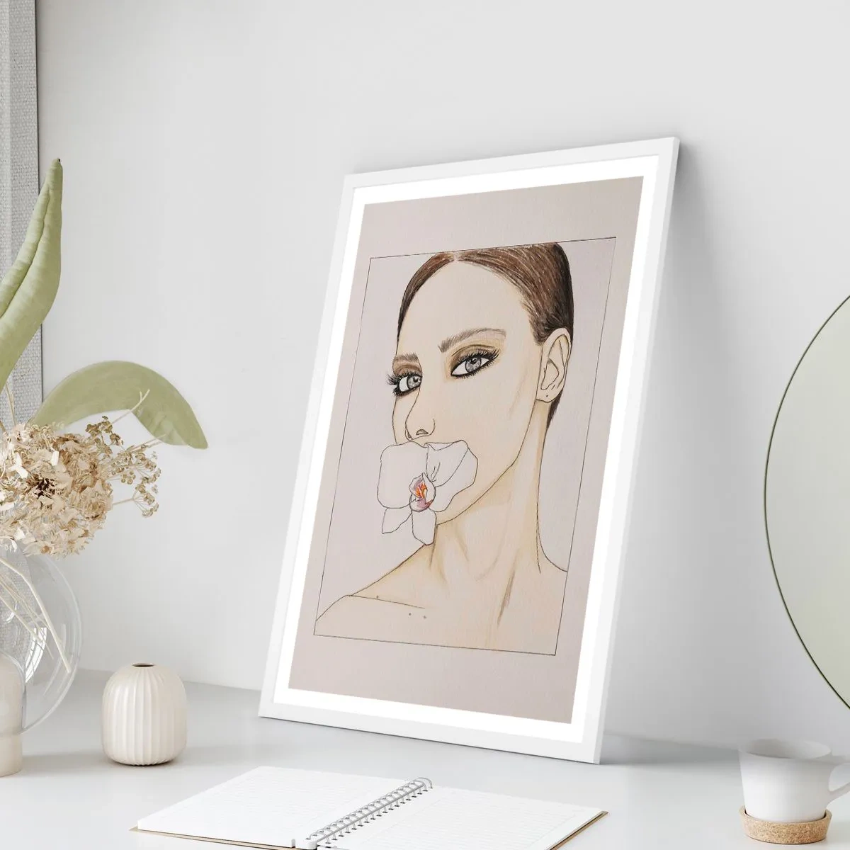 Poster in white frmae - Symbol of Elegance and Beauty - 50x70 cm