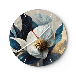 Wall clock - Clock on glass - With a Heart of Gold - 40x40 cm