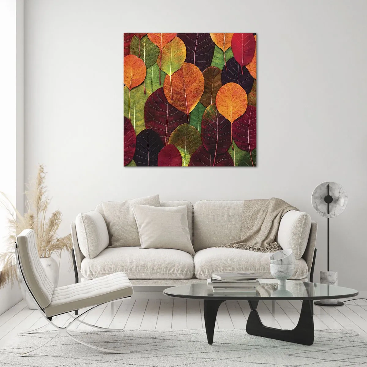 Glass picture - Autumn Mosaics - 60x60 cm