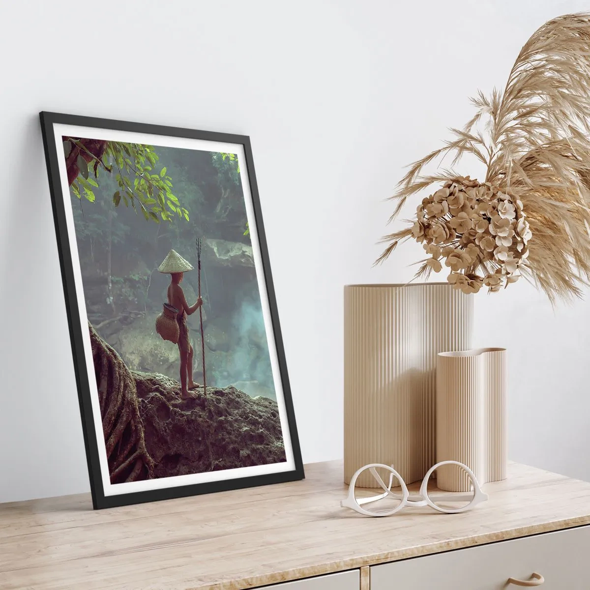 Poster in black frame - Friends with Nature - 70x100 cm