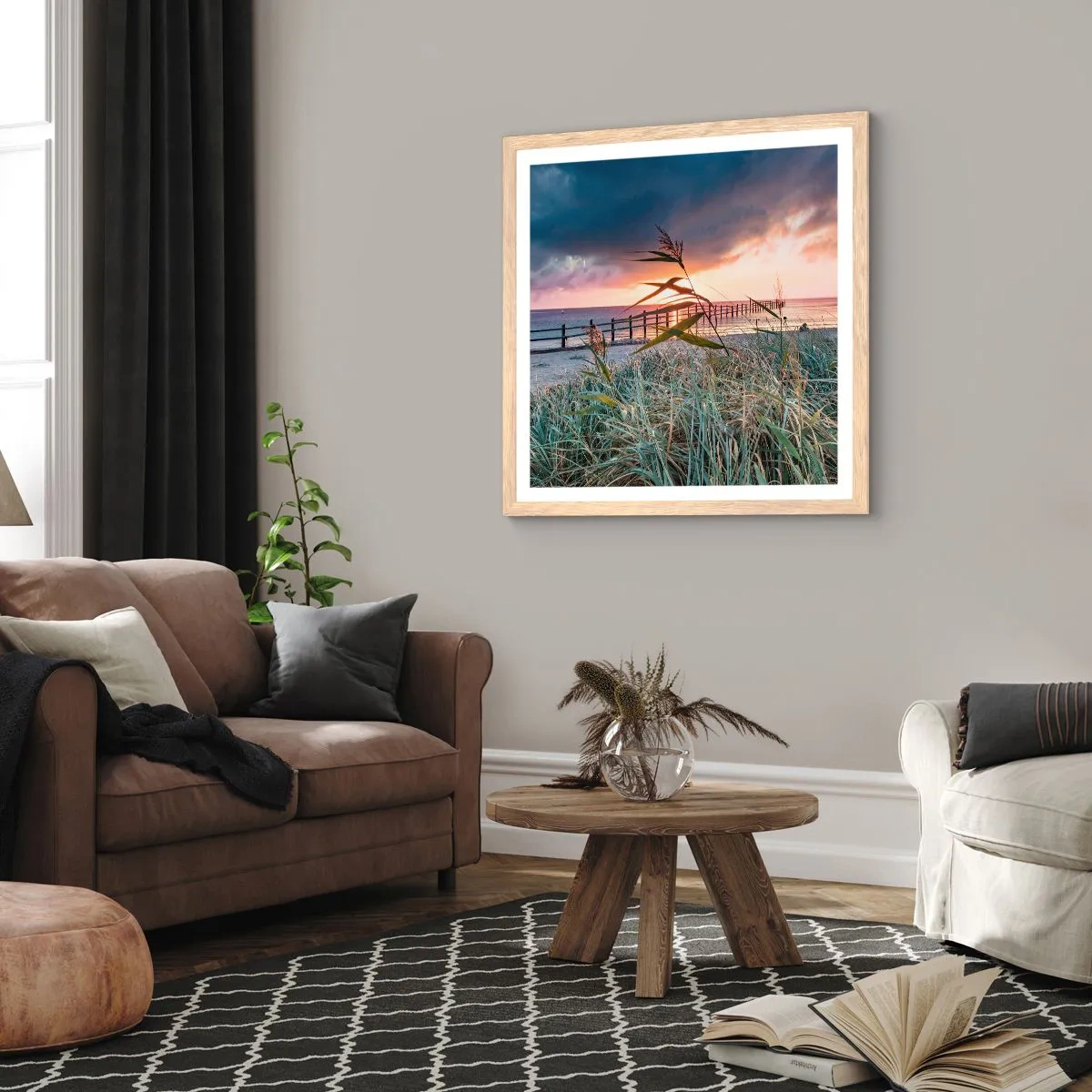 Poster in light oak frame - Not Gone with the Wind - 60x60 cm