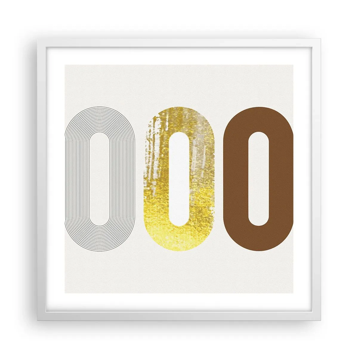 Poster in white frmae - Ooo! - 50x50 cm