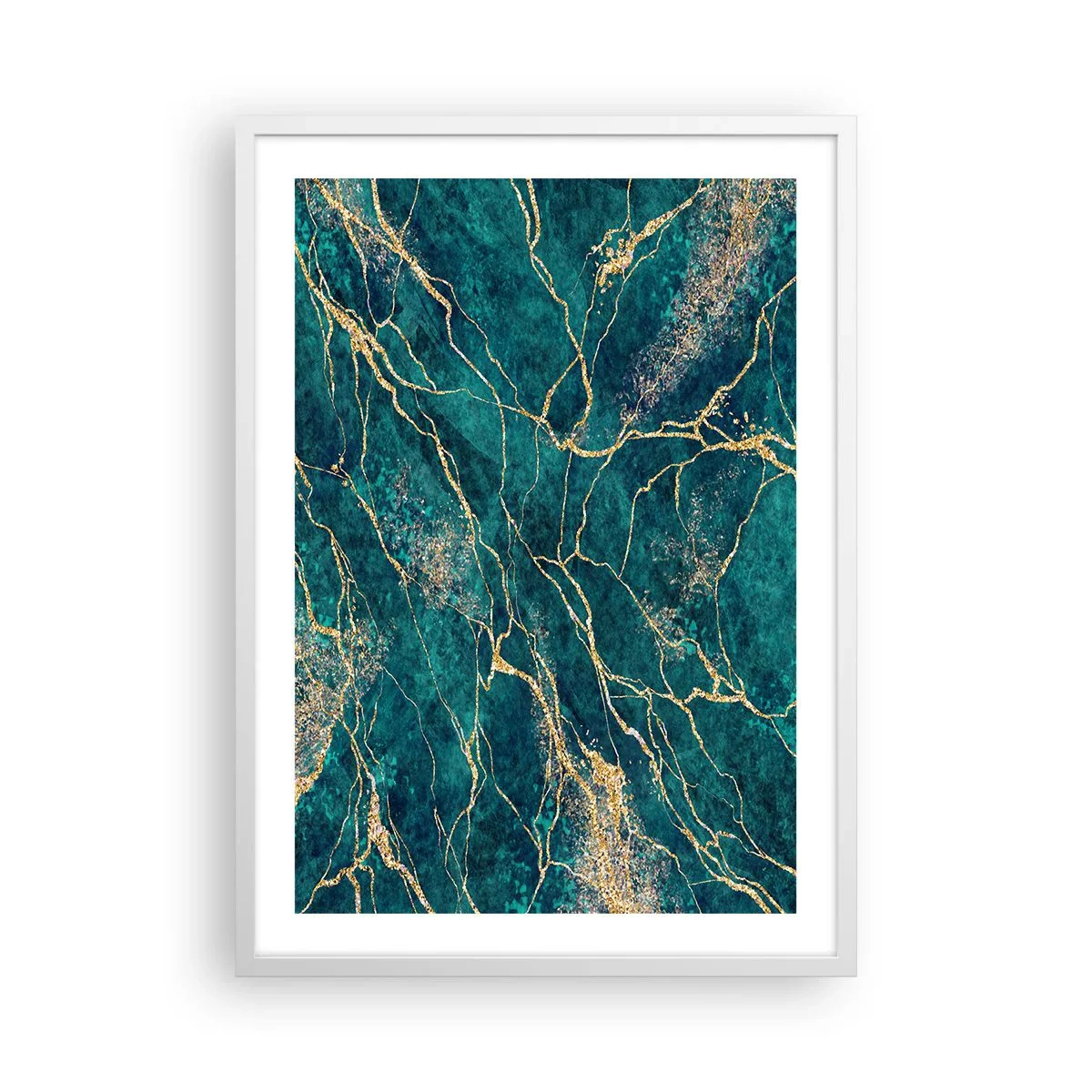 Poster in white frmae - Gold Vein - 50x70 cm