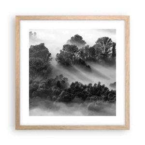 Poster in light oak frame - Rising from a Sleep - 40x40 cm