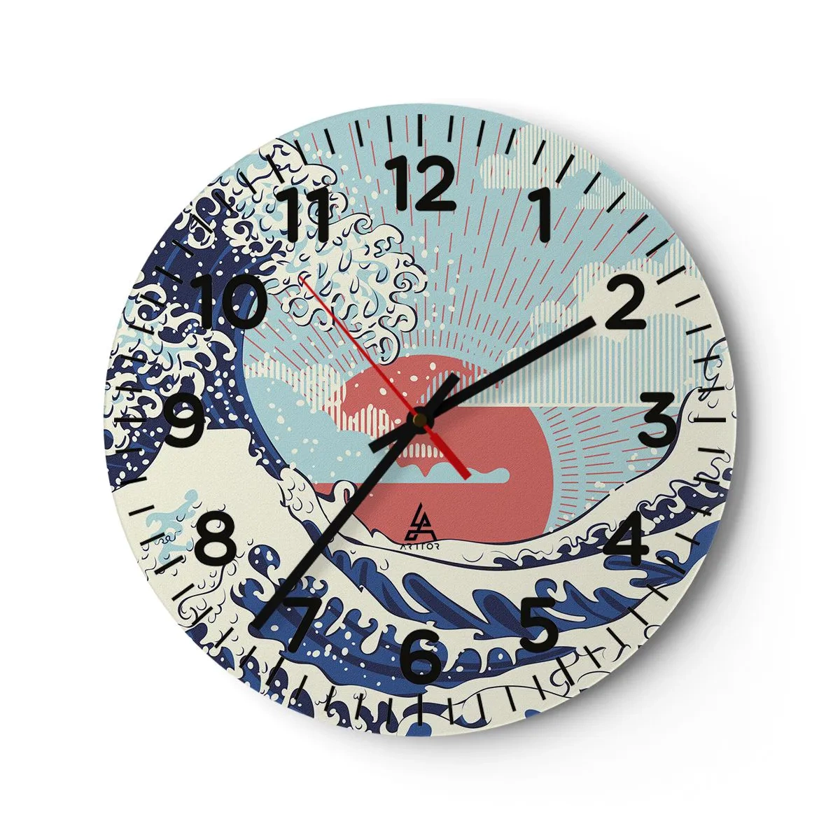 Wall clock - Clock on glass - From Japanese Inspirations - 40x40 cm