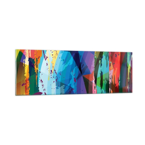 Glass picture - Outburst of Colours - 90x30 cm