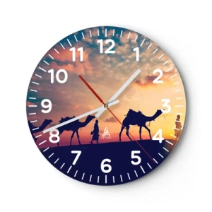 Wall clock - Clock on glass - Mysterious Spirit of the Orient - 40x40 cm