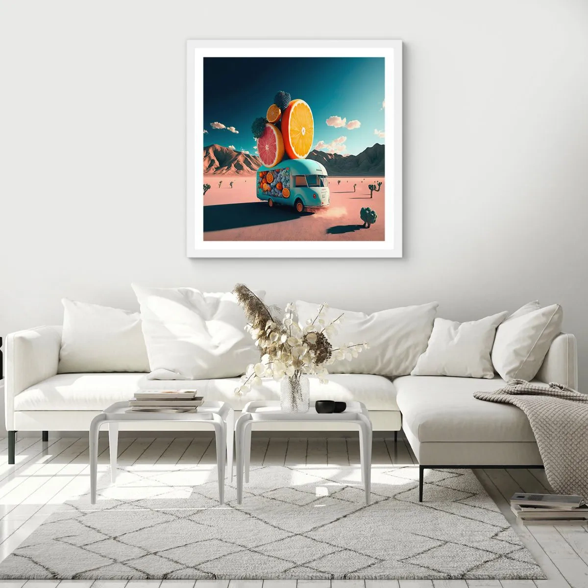 Poster in white frmae - Taste of Holidays - 30x30 cm